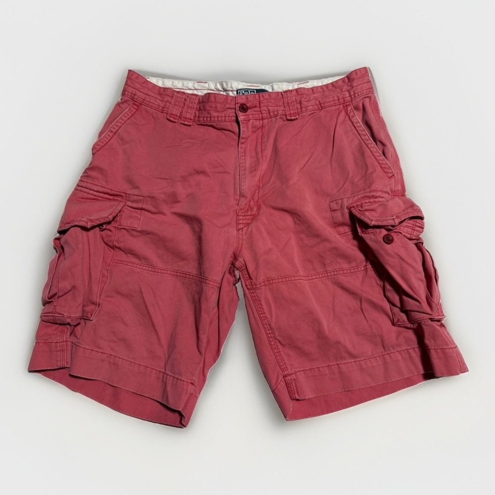 Polo Ralph Lauren Cargo Shorts Mens Size 36 Coral Cotton